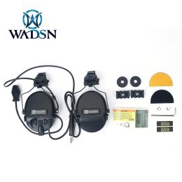Helmets Wadsn Army Tactical Hunting Shooting Headsets Sordin Communication Headphones with Fast Helmet Rail Adapter No Noise Reduce