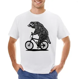 Men's Tank Tops Racoon On A Bike Shirt Funny Cycling Cyclist Tee Gift T-Shirt Quick-drying Anime Clothes Customs Mens T Shirts