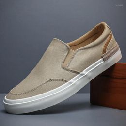 Casual Shoes Men's Canvas 2024 Lightweight And Breathable Low Top Flat Bottom Lace Up BD24015