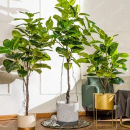 Decorative Flowers Nordic Fake Trees Simulation Rubber Banyan Greenery Indoor Living Room Clothing Shop Decoration Floor Bonsai