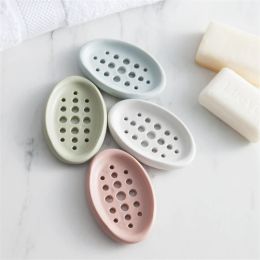 Dishes Silicone Nonslip Soap Holder Dish Bathroom Shower Storage Plate Stand Hollow Dishes Openwork Soap Dishes