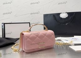 Classic Mini Designer Womens Shoulder Bag Makeup Bag Leather Portable enamel Colour Buckle Silver Hardware Metal Chain candy Colour 3862767