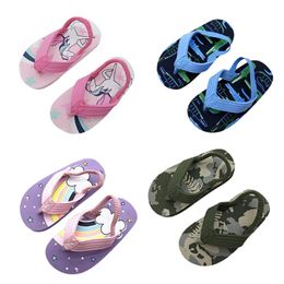 Toddler Flip Flops Shoes Little Kid Sandals with Back Strap Boys Girls Water for Beach and Pool 240416