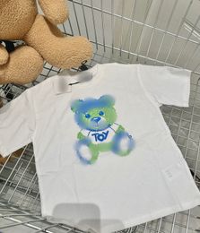 Fashion Children letter bear printed T-shirts kids designer cotton tees boys girls short sleeve casual tops S1343