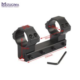 Scopes Mizugiwa OnePiece Flat Top 30mm Double Ring Air Rifle Scope Mount Ring Weaver Base 11mm Dovetail Rail Hunting Accessories Caza