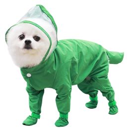 Raincoats Pet Puppy Dog Raincoat Rain Jacket Coverage 4 Legs Full Body Protection Cover Waterproof RainProof MudProof Raincoat for Dogs
