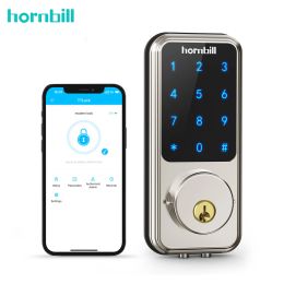 Control Hornbill Electronic Smart Keyless Entry Door Lock Deadbolt Bluetooth Digital Locks Password TTLock Unlock For Home Apartment