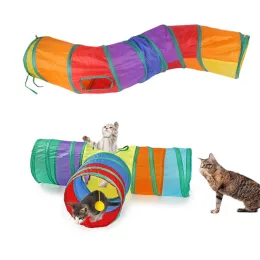 Toys Practical Cat Tunnel Pet Tube Collapsible Play Toy rainbow Tunnel Indoor Outdoor Kitty Puppy Toys for Puzzle Exercising Hiding