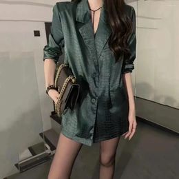 Women's Suits Spring Summer Quality Thin Blazers Coat Long Sleeve Black Suit Tops Chic Korean Office Ladies Crocodile Print Sunscreen Jacket