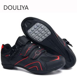 Footwear DOULIYA Summer LockFree Cycling Shoes Flat Pedal Shoes Men Bike Cleat Sneaker MTB Bicycle Biking Women Indoor Boots 3647