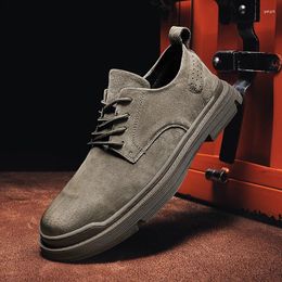 Casual Shoes Brand Men Oxford British Style Leisure Suede Business Formal Dress Male Flats Top Quality Oxfords