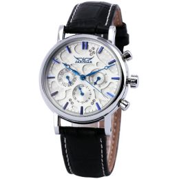 Kits Fashion Jargar Brand Automatic Mechanical Business Watch Mens Calendar Dress Wristwatches Men Casual Genuine Leather Band Colcks