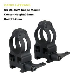 Scopes Hunting airsoft accessory Canis Latrans 25.4mm Scope Mount 32mm Centre Height Fits 21.2mm Picatinny Rail For Hunting gs240148