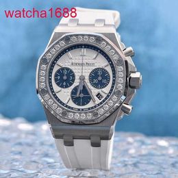 Mens AP Wrist Watch Royal Oak Offshore Series Stainless Steel Diamond-inset Automatic Mechanical Women's Watch 26231ST.ZZ.D010CA.01 Box Certificate