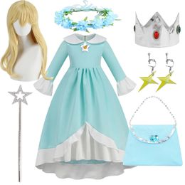 Rosalina costume for kids Girl Dress Girl Game Playing Princess Cosplay Costume Children Birthday Theme Party Carnival Outfit 240422