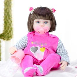 Dolls 42cm Reborn Baby Doll Silicone Toddler Princess Lifelike Body Fashionable Simulation Reborn Toy for Kids Children Christmas Gift