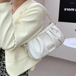 Shoulder Bags Designer Small Folds PU Leather For Women 2024 Summer Underarm Chain Handbags Female Fashion Brand Travel Tote