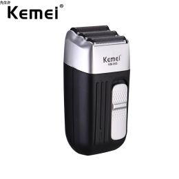 Shavers Kemei Powerful Electric 3 Foil Shaver Triple Head Shaving Machine Men Rechargeable 3 Blades Razor Barber Bald Head Beard Trimmer