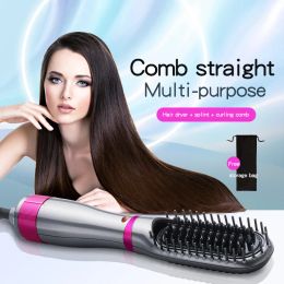 Dryer Multifunction HotAir Brushes Hair Straightener Curler Comb One Step Negative Ion Hair Care Dryer Salon Household Accessories