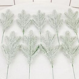 Decorative Flowers 8Pcs Festival Fake Pine Stems Artificial Needles Plants Christmas Pin For DIY Crafts Making