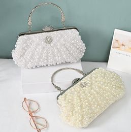 vintage elegant pearl party envelope bags fashion evening bags crossbody bags exquisite banquet clutch bags