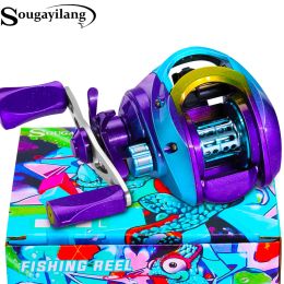 Accessories Sougayilang Baitcasting Reel 7.2:1 High Speed Gear Ratio Max Drag 10kg Casting Reel with Aluminium Spool for Bass Pike Fishing