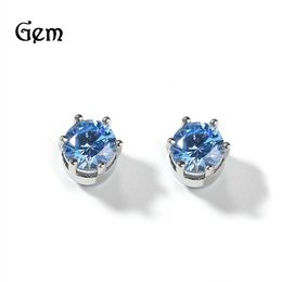 Hip Hop MM Round Zirconium Snowflake Cross Rock Sugar Without Ear Holes Powerful Magnetic Earrings Trendy and Versatile