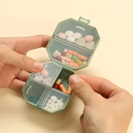 Storage Bottles Mini Portable Pills Organizer Case 6 Grids PillBox Tablet Container Weekly 's Box Dispenser
