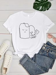 Women's T Shirts It's A Shirt Pun Lover Gifts Fun Slogan T-Shirt Summer Short Sleeved Top Fashion Round Neck