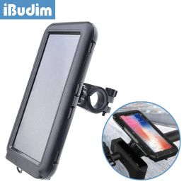 Groupsets iBudim Waterproof Bicycle Phone Holder Stand Universal Bike Motorcycle Handlebar Phone Support Mount Cycling Accessories Bracket