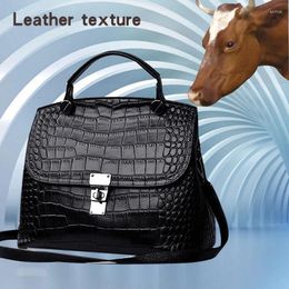 Shoulder Bags Leather Women's Bag European And American Large Capacity Messenger High Grade Crocodile Handbag