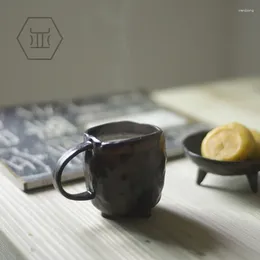 Mugs Handmade Rough Ceramic Mug Japanese Creative Milk Cup Water Vintage With Coffee Breakfast