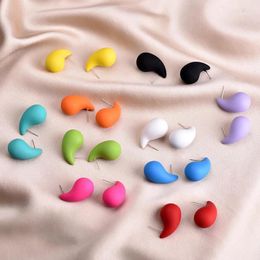 Stud Earrings 2024 Fashion Big Teardrop For Women Girls Thick WaterDrop Acrylic Blue Black Orange Red Pendientes Mujer