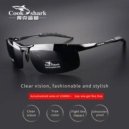 Cook Sharks Aluminium magnesium sunglasses mens sunglasses HD Polarised driving drivers Colour glasses 240407