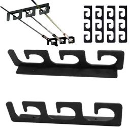 Accessories 4Pcs Fishing Rod Holder 6Rod Positions Strong Load Bearing Detachable Wall Ceiling Fishing Pole Holder Angling Tool