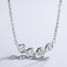 Chains VENTFILLE 925 Sterling Silver DNA ed Spiral Necklace For Women Personality Trendy Party Gifts Jewellery 2021 Drop287m