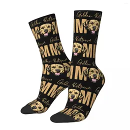 Men's Socks Female Golden Retriever Dog Mom Warm Casual Gift Idea For Owner Tube Crew Suprise