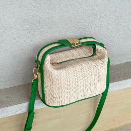Bags 2023 New Straw Crossbody Bag For Women Bohemian Small Knitting Summer Purse And Luxury Handbag Vacational Bucket Beach Bags