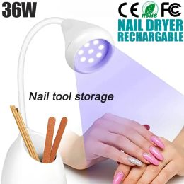 Pens 36W Rechargeable Mini Nail Lamp UV LED Lamp for Gel Nails Portable Nail Dryer Nail Lamp For Manicure with Storage Pen Holder