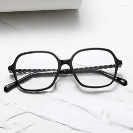 Sunglasses Frames Brand Big Frame Goddess Plain Face Mirror Leather Wrap Leg Plate Male Female Optical Reading Prescription Eyeglasses