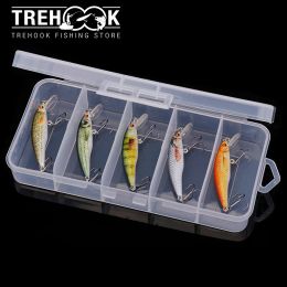 Accessories TREHOOK 5pcs 5cm 2.6g Mini Floating Minnow Fishing Lures Wobblers for Pike Hard Artificial Baits Kit Crankbait Fishing Tackle