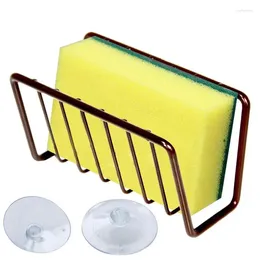 Kitchen Storage Sink Sponge Holder V-Shaped Basket Organiser Iron Sponges And Countertop With Strong Suction Cups For El Home