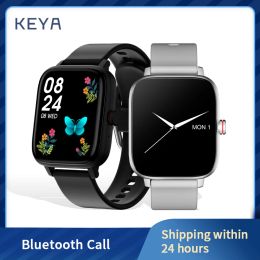 Watches KEYA New Full Touch Smart Watch Men Women Bluetooth Call Fitness Tracker Heart Rate Sport Smart Watch Wristwatch for Android IOS