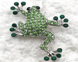 Whole Crystal Rhinestone Frog Brooches Fashion Costume Pin Brooch Jewelry gift Apparel Accessories C5595230456