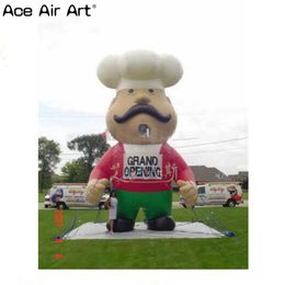 wholesale High Quality Inflatable Chef Character Balloon Custom Airblown Cook Model Balloon For Sale