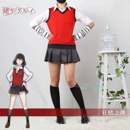 Аниме костюмы Midari Ikshima Cosplay наряды аниме Kakegurui - компульсивный игрок Midari Ikshima Cosplay Come Come Wig Hallown Party Olde Y240422