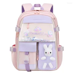 Backpack Kids Multi-Pocket Teenage Girls Kawaii Bookbag Lightweight School Bag For High College Students Travel Rucksack
