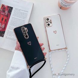 Cell Phone Cases Love Heart Crossbody Lanyard Strap Phone Case For Note 10 Pro 11 12 8 9 Pro Max Plus 7 9 9A 9T 9C 10C Cover