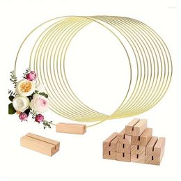 Decorative Flowers 5pcs Wedding Garland Decoration Prop 12-inch Metal Ring Flower Table Centre Metal.