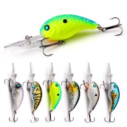 Accessories Banshee kit 6 de isca artificial Crankbait Isca Flutuante e possui efeito sonoro rattling crankbait set Bass Fishing Lures